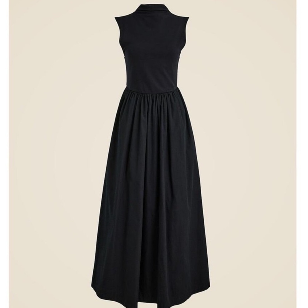 J. Crew Classic Black Sleeveless Midi Dress - Picture 7 of 7